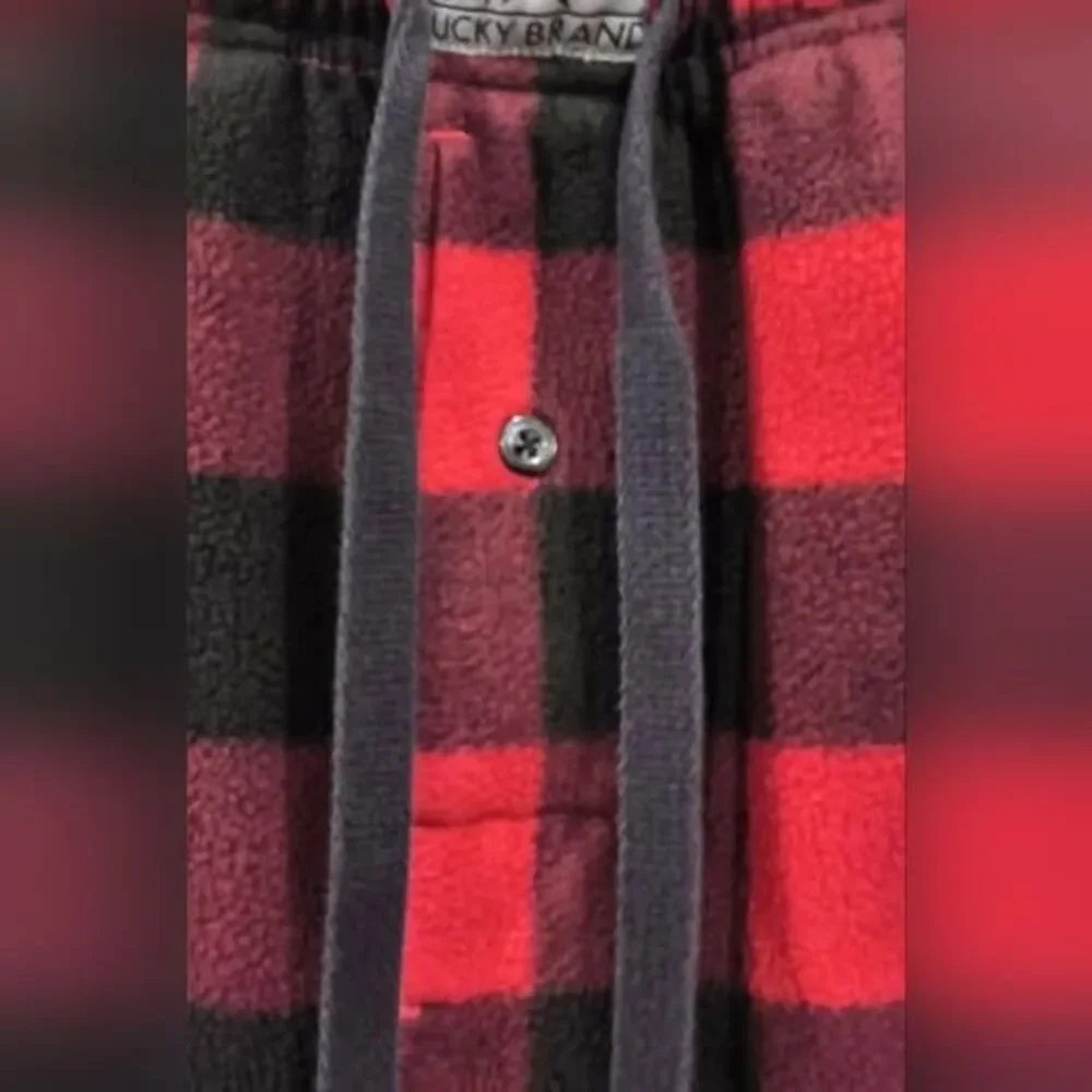 Lucky Brand Red and Black Plaid Pajama Pants